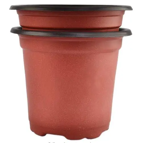 15 cm 6 inch hot thermoforming red pots for plants plastic pot