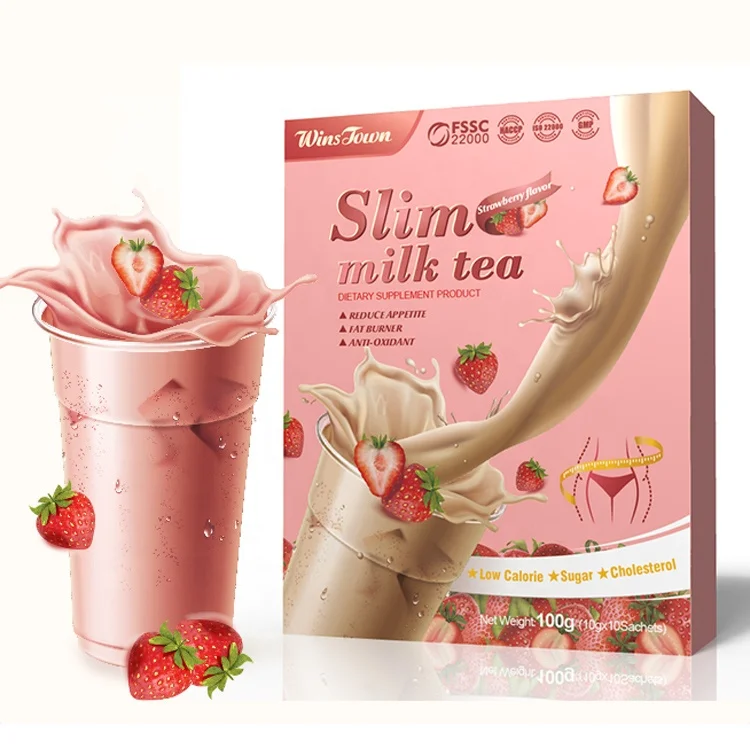Y20 Factory OEM 14 days 28 day belly beauty body strawberry fruit flavored milk tea milkshake