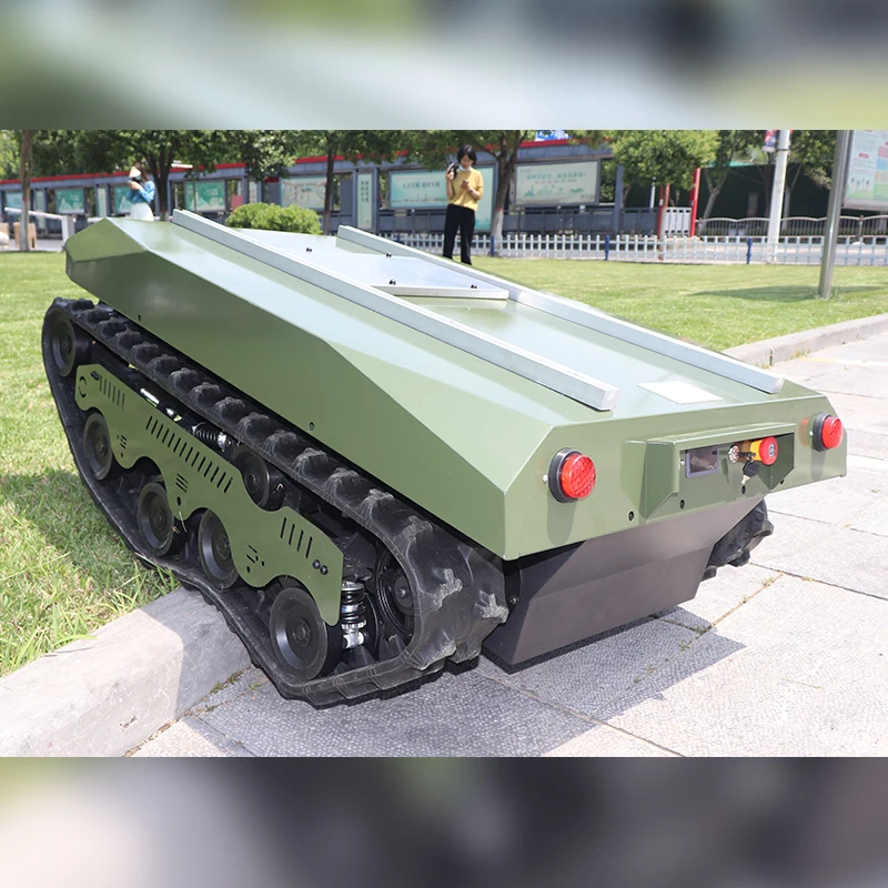 Hot-selling electric all-terrain rubber tracked vehicle for industrial use tank robot chassis TINS-13