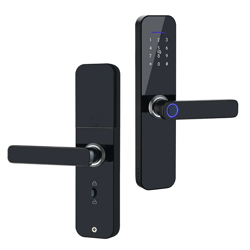 2022 House Office Fingerprint Password APP Unlock Digital Smart Door Lock With Key