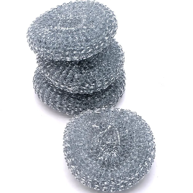 Steel Wool Dish Scrubbers Cellulose Sponge Cloths Cleaning Ball Scrubbing Scouring Pad Dishes Scrub Cleaning Ball for Kitchen