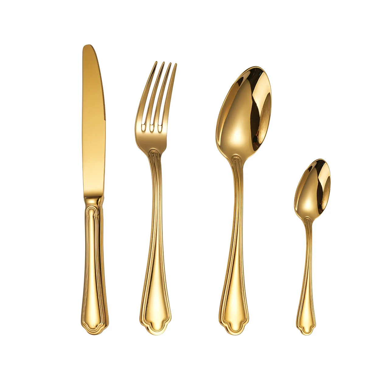 Hotel Mirror Polished Knife Fork Spoon Silverware Cutlery Set Stainless Steel 18/10 Hotel Flatware Sets