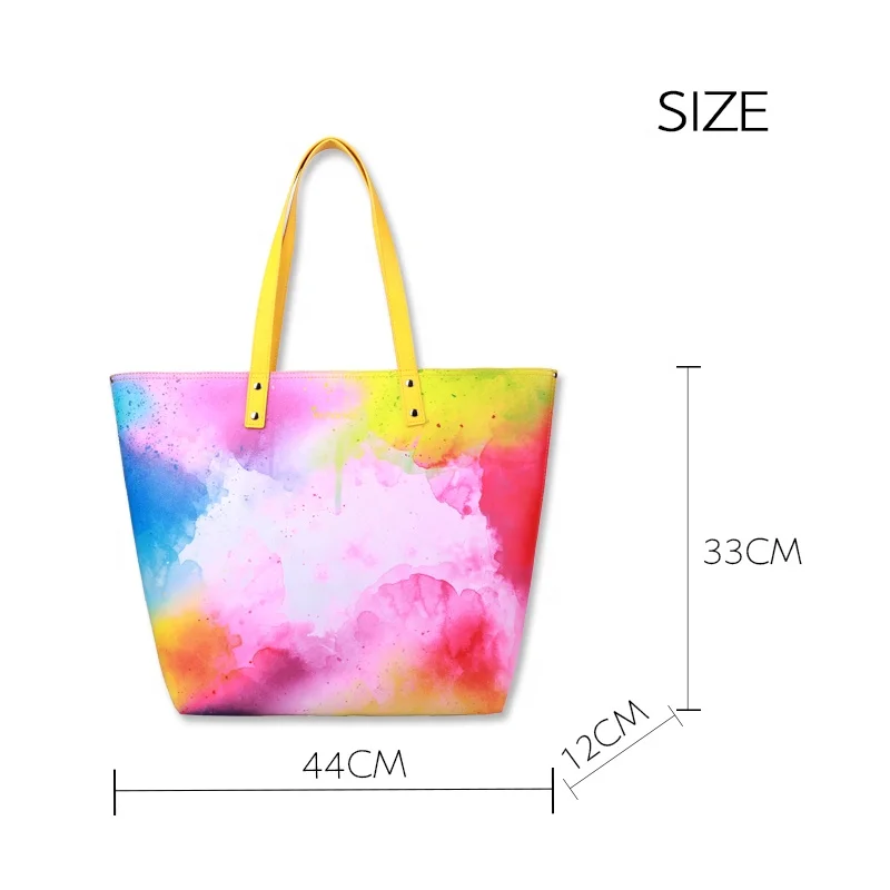 Wholesale Richanvol Brand Handbags Custom Logo Double Sided Designer Bags Fashion Beach Tote Bag for Women Daily PU Leather Open