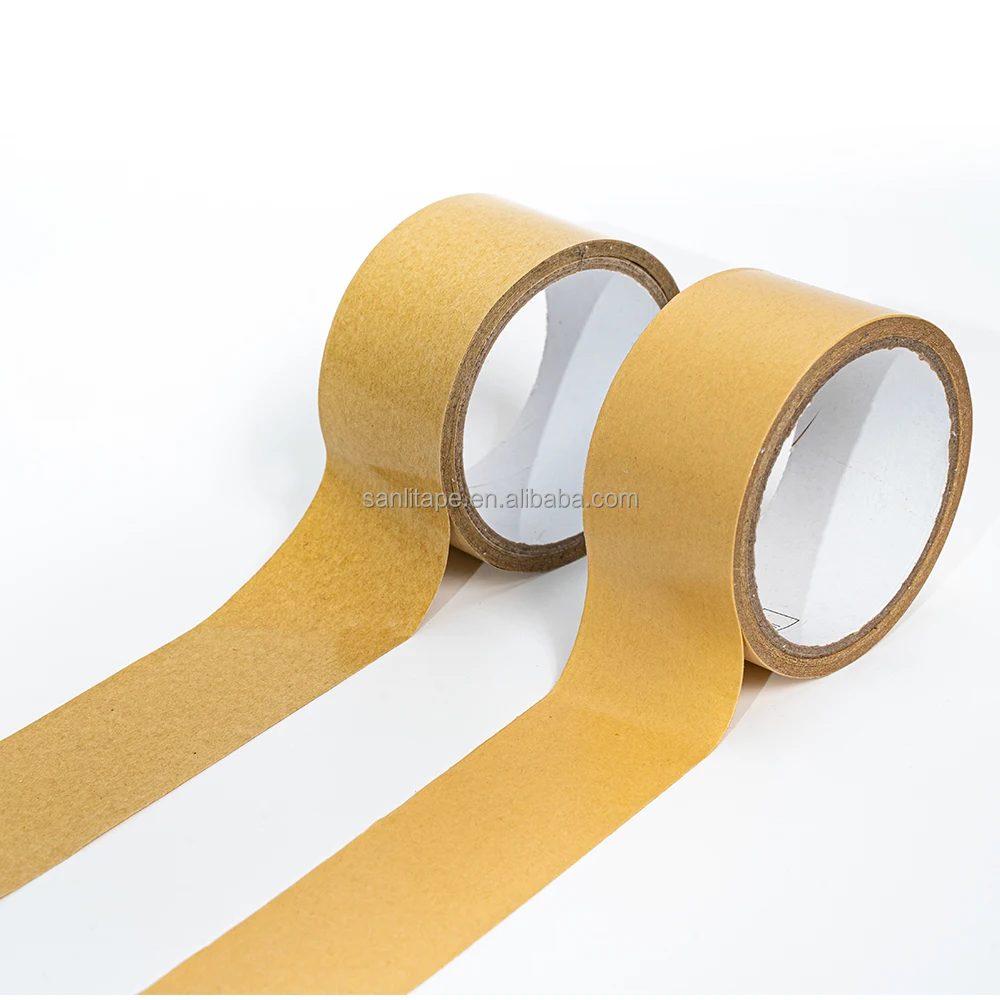 Factory Jumbo Roll Matt Brown Water Activated Gummed Kraft Paper Tape Packaging Tape