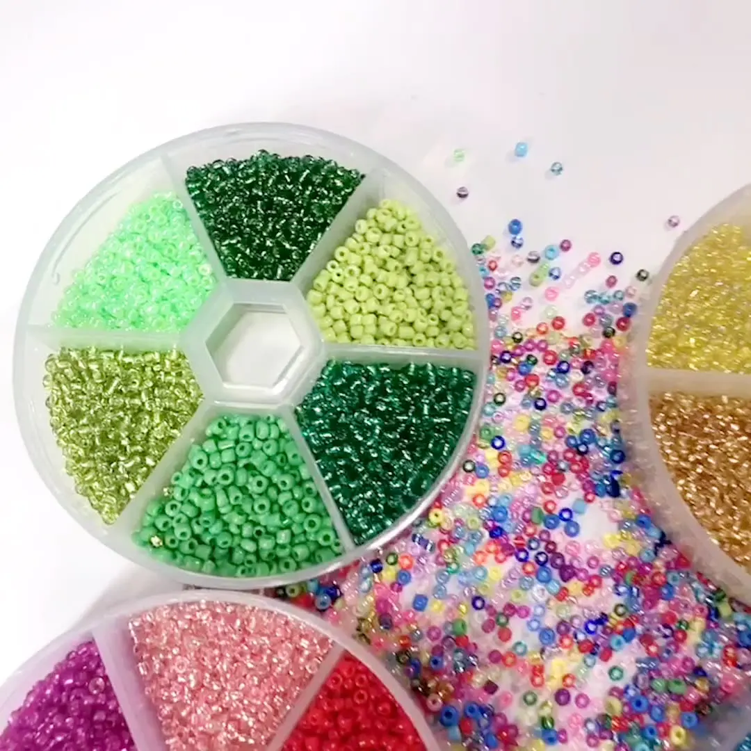 Wholesale Rainbow Multi Colors Glass 2mm 3mm Seeds Beads Box Knit Set For DIY Necklaces Bracelets Jewelry Making