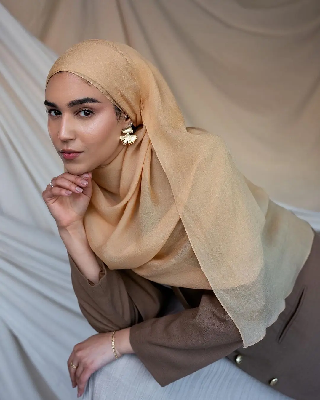 Light weight Prefect Matching bonned underscarf Premium modal Hijab Set breathable Modal Hijab With bonnet Matching Undercap