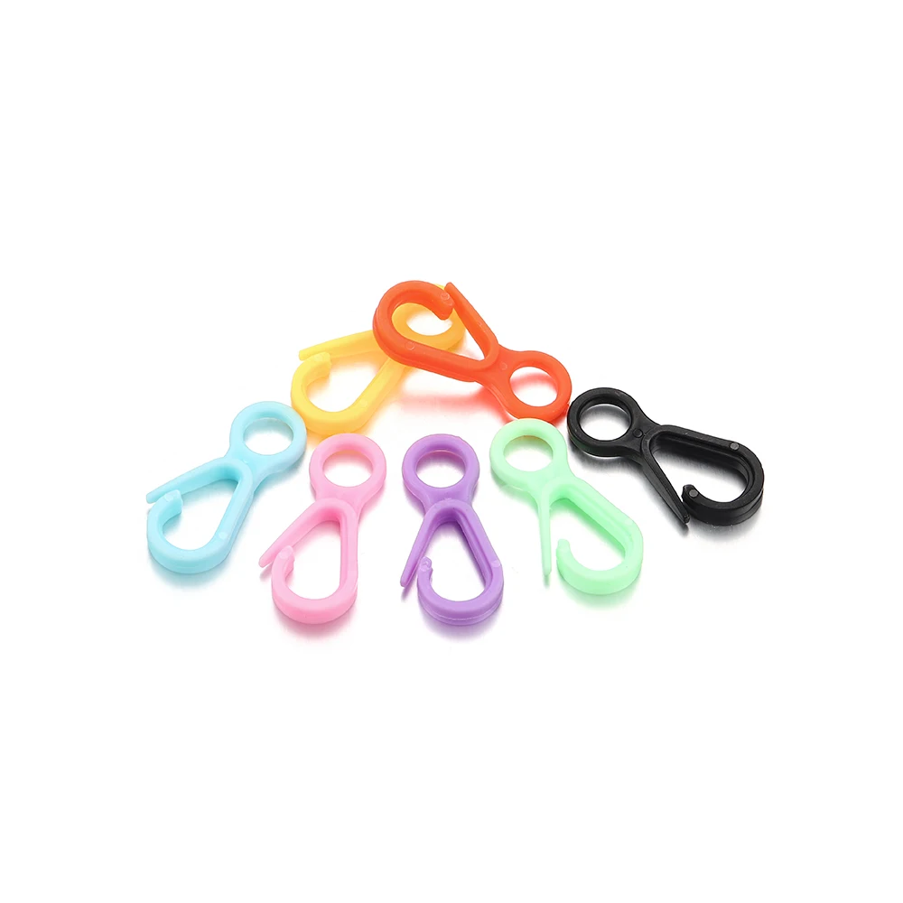 Plastic Colorful Lobster Clasp Hook Clips Connectors For Key Chain Hooks DIY Jewelry Making Supplies Accessories