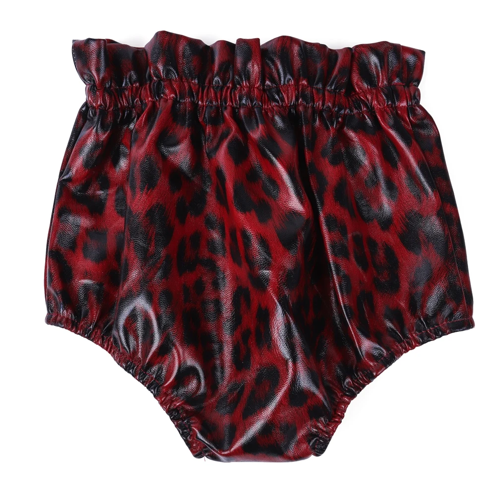
Wholesale Fashion Kids snake print faux leather bummies shorts 