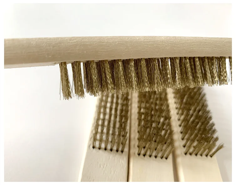 Good quality  Nylon Brass Carbon Stainless Steel Wooden Handle Steel Wire Scraper Brush