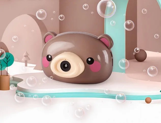  Уличная игрушка для игр мультяшный дизайн камера форма Пузырьковая машина детей уличная медведь пузырьковый