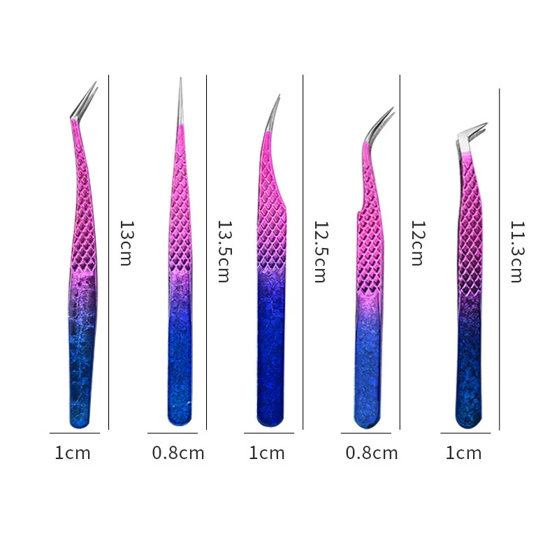 Custom logo Private Label Pink Plastic Lashes Applicator Tweezers Bulk Magnetic Lash Tweezers packaging False Eyelash Tweezers