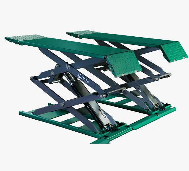 SATA 3 ton ultra-thin small scissor lift (220V) AE5505 car lift. 3.6T SCISSOR LIFT ON GROUND