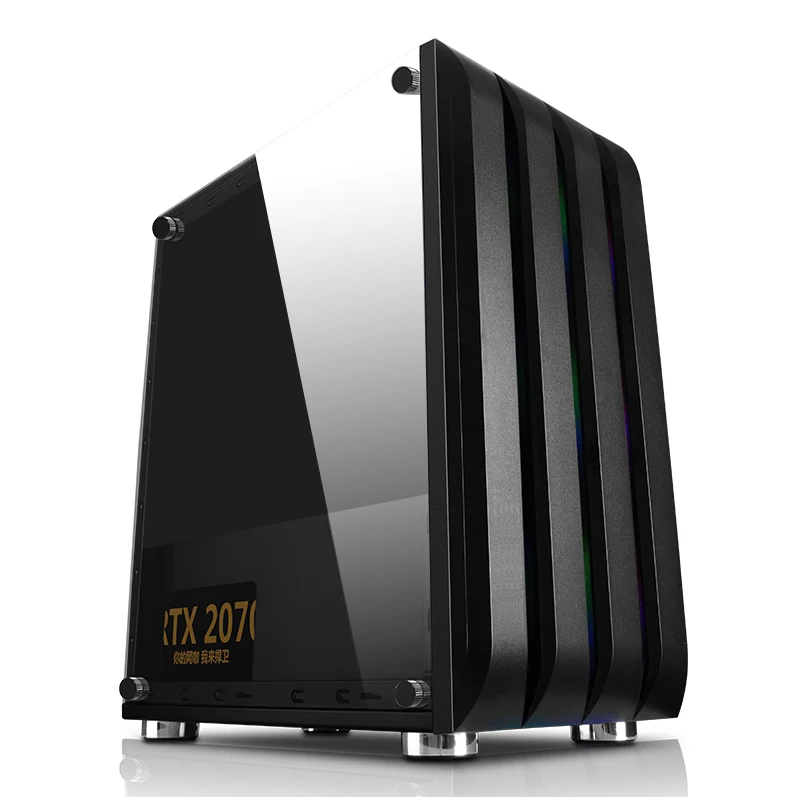 22 years factory CPU with tempered glass for front panel micro gaming pc computer gamer case