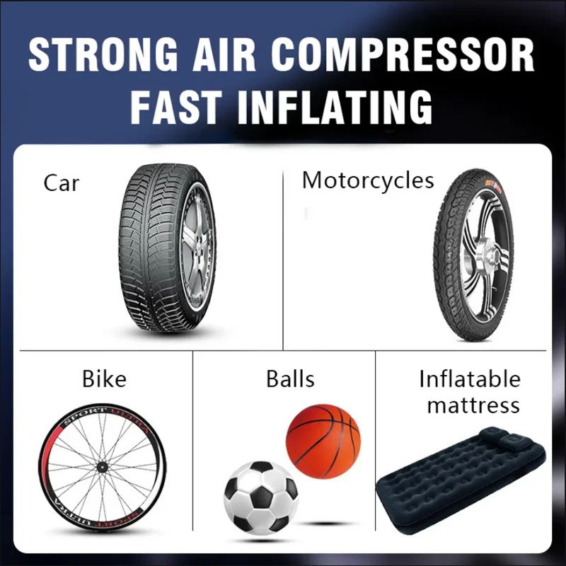 RIBOTON Automobile High-power Tire Vehicle Mounted Inflation Electric Pump Wireless Portable Car Air Pump
