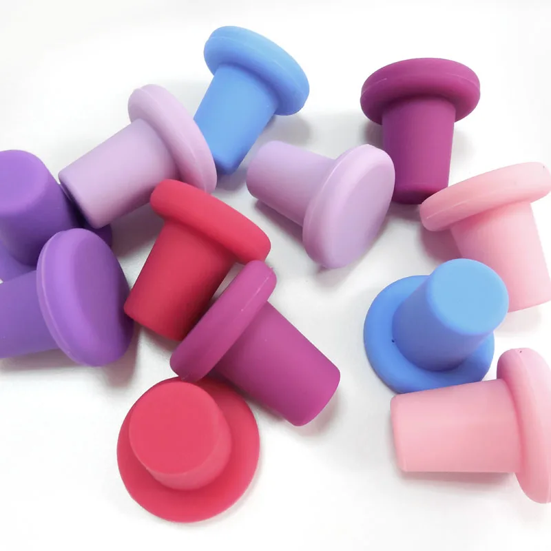 Kitchen multicolor silicone wine stopper reusable bottle sealer