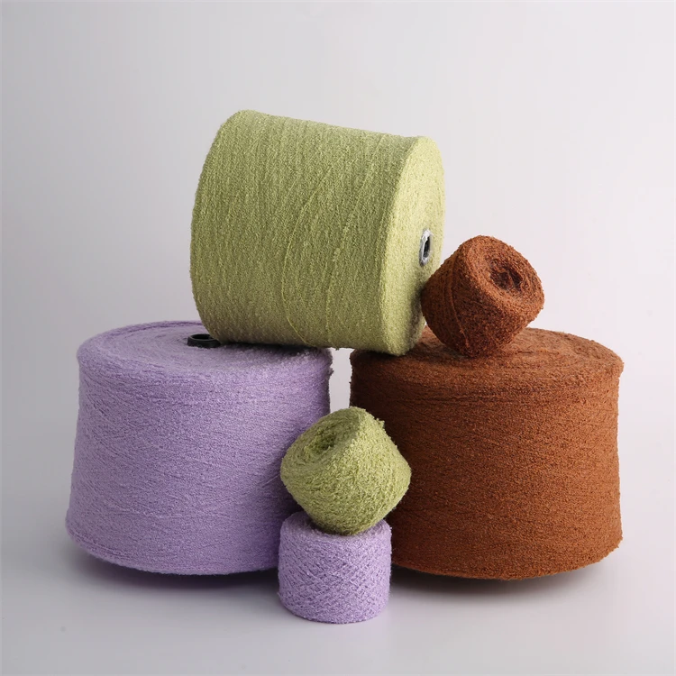 Environmentally friendly fashion fancy blended big loop acrylic fancy knitting yarn