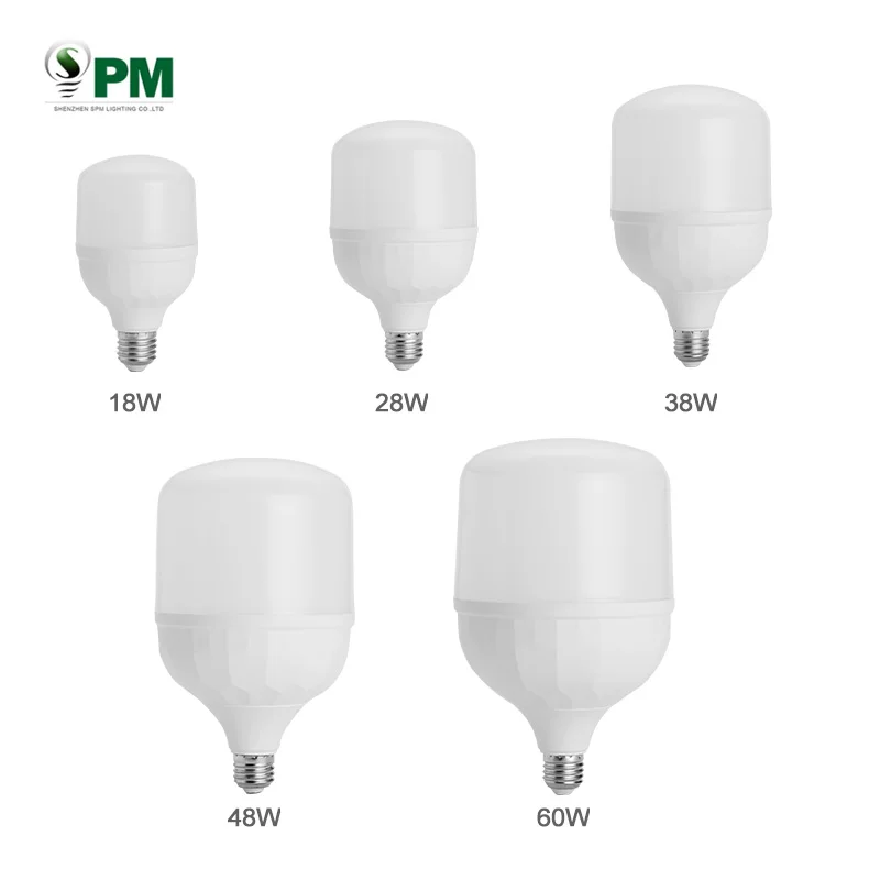High Quality T Bulb 5W 10W 15W 20W 30W 40W 50W SKD LED Bulb DOB PBT Lamp Body Material