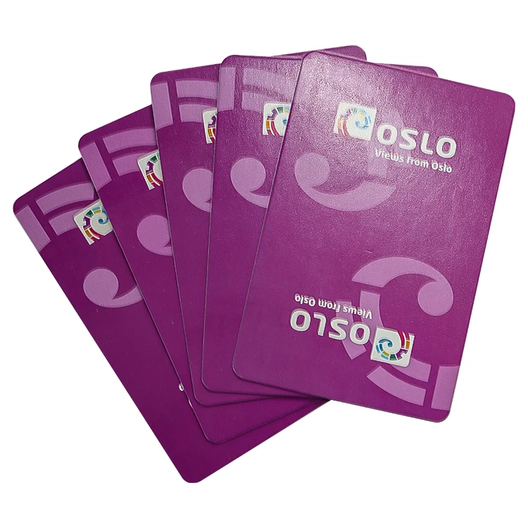 Luxury Customised Durable Plastic Printing Oiled Poker Travel Scenery Playing Cards