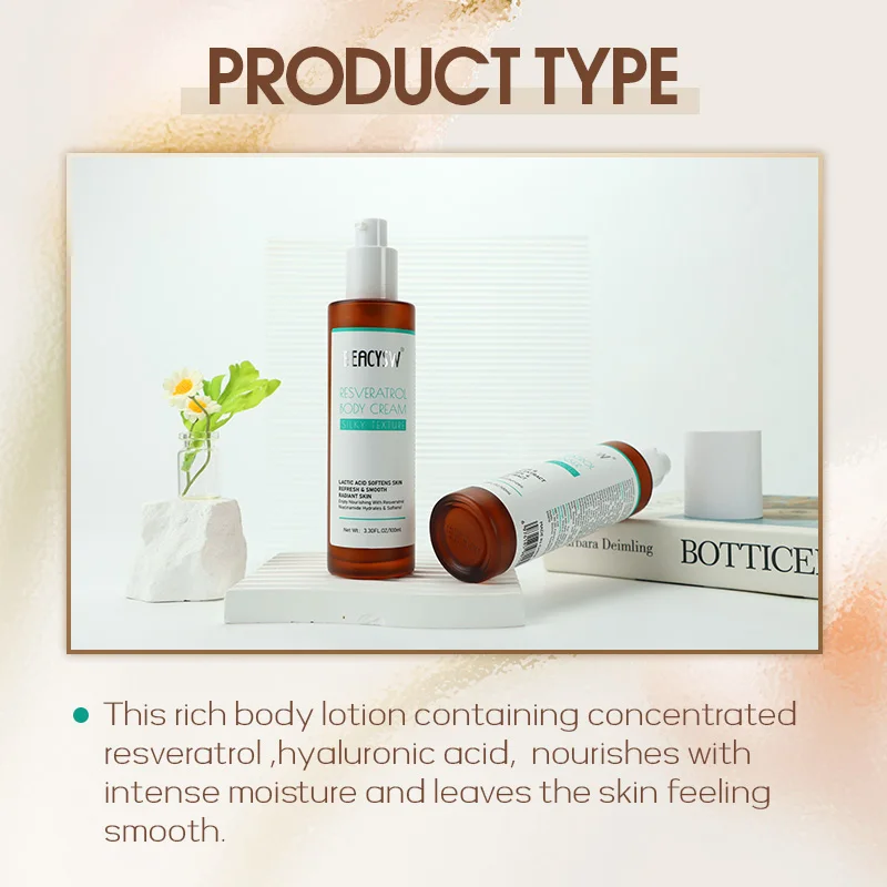 Resveratrol Retinol Body Lotion,Lightweight All-Over Body Moisturizer for Dark Spots and Aging Dry Skin