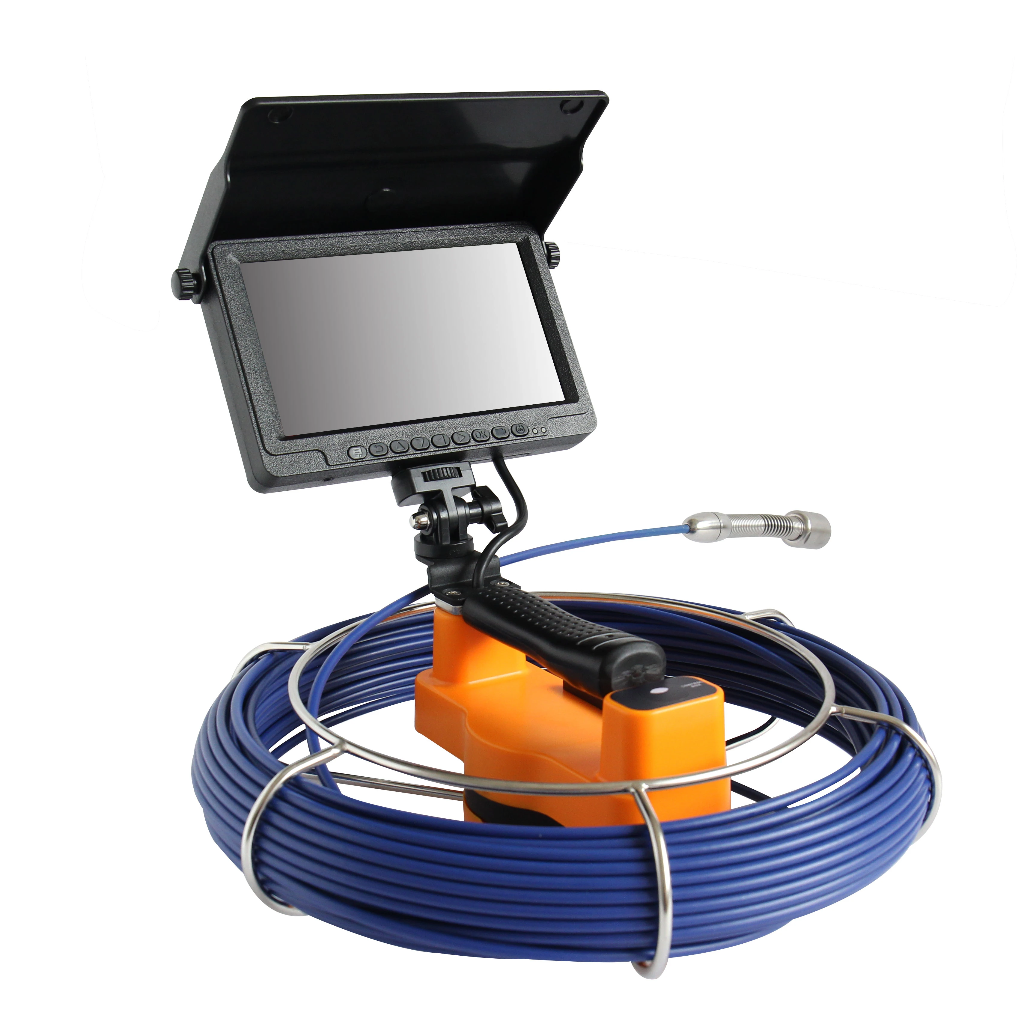 WOPSON 23mm Camera Head 7 Inch TFT Monitor Pipe Sewer Inspection CCTV Camera Used For Pipeline Drain Inspection