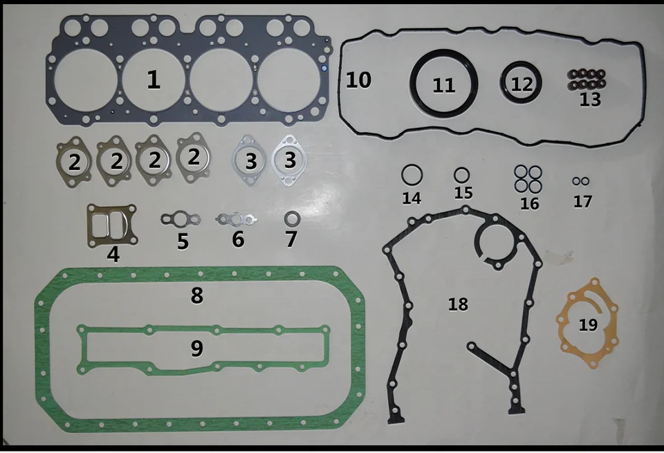 HOT SALE engine gasket set for HINO N04C overhaul full set metal gasket kit Hino Truck engine upper lower set 04111-7C061