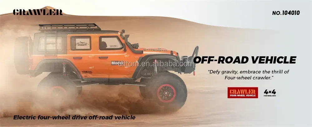 2.4G 4WD Crawler Climbing Truck WLtoys 104010 1/10 Rc Off Road Vehicle Simulation Model Car (two-speed)