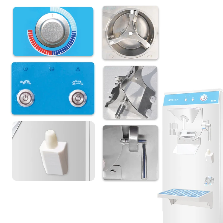 MEHEN M10E 20-40L/H Stainless Steel Italian Hard Gelato Ice Cream Machine Mehen Batch Freezer