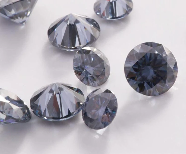 MEDBOO Jewelry Wholesale Dark Grey Color Round Cut Jewellery gray Moissanite Diamonds Loose Stones For Jewelry Making