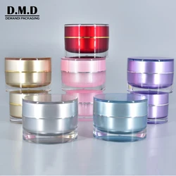 30ml 5grams 5ml 15 ml 1oz round silver red empty acrylic cosmetic gold container cream jar