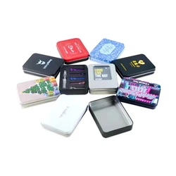 Promotional gifts tin box custom for food toy usb storage square round heart shape metal tin plate box case