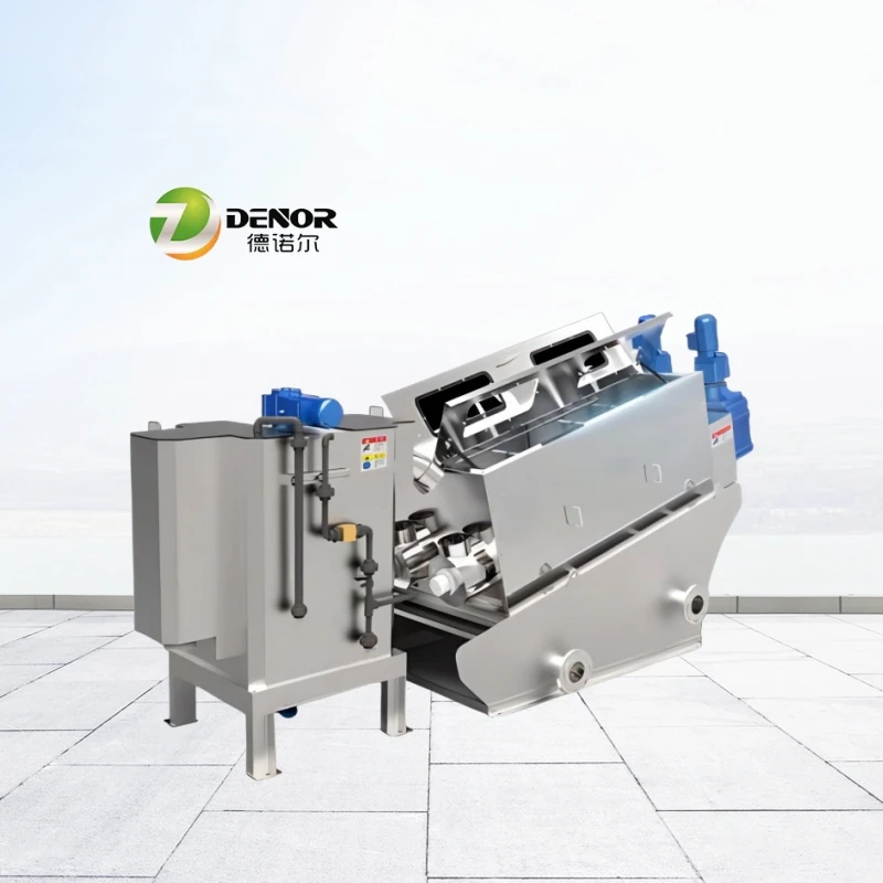 Multi Disk Twin Snail Screw Machinery Press for Food Waste Water Treatment Sludge Dewatering