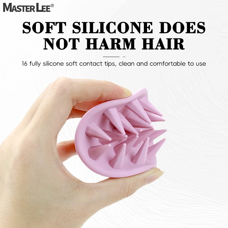 Masterlee Wholesale  One-Piece Silicone Hair Scalp Brush Soft Scalp Massage Men Women Shampoo Brush