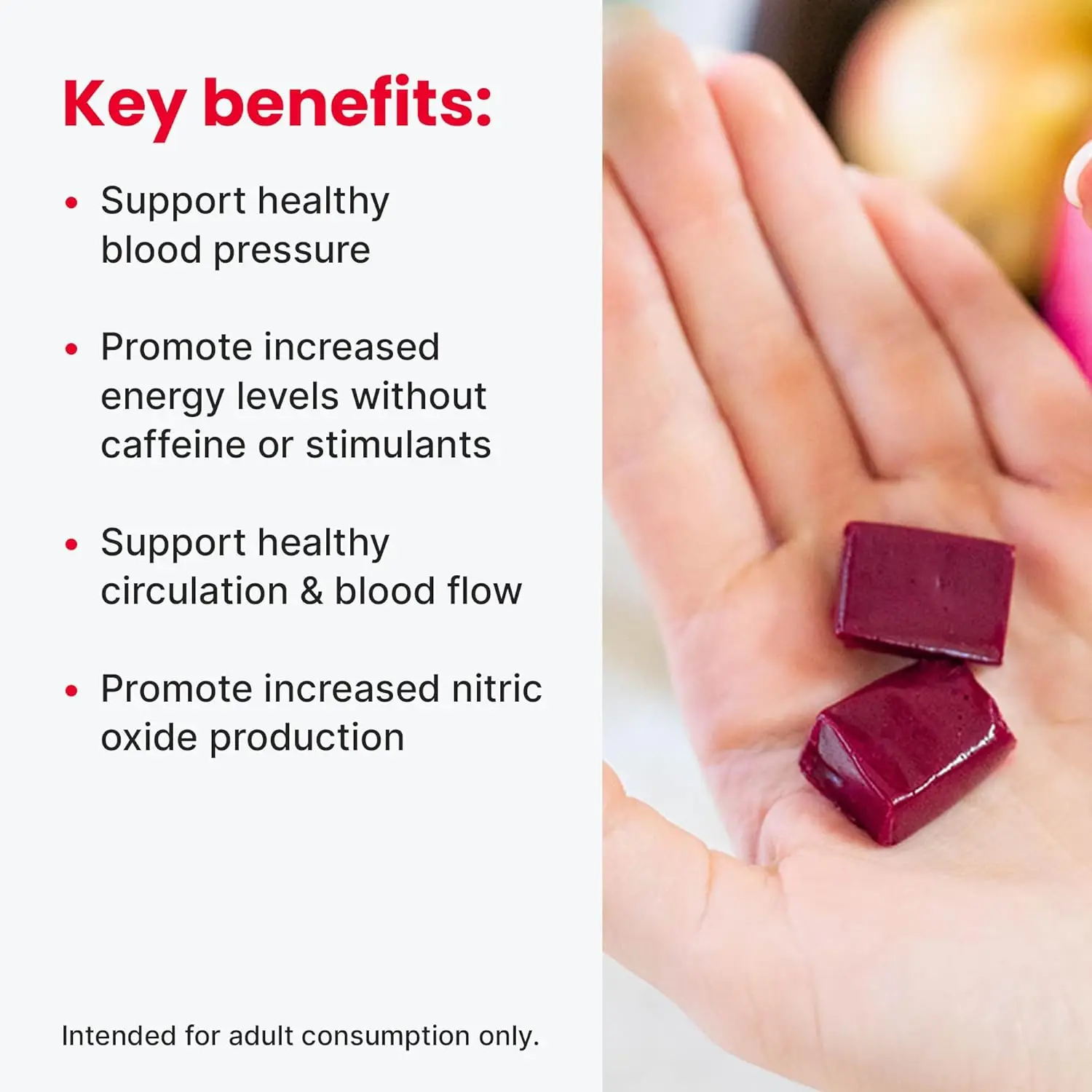 Beetroot Gummies: Aid Nitric Oxide, BP & Heart Health, with Antioxidant Beetroot Powder
