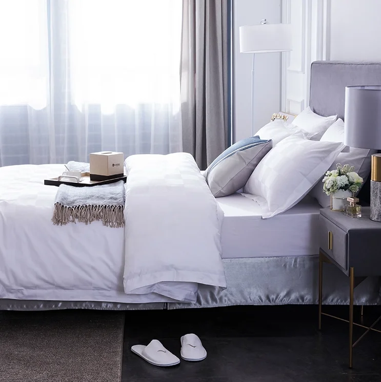 
Easton 100% cotton jacquard weave style 4pcs bedding set sabanas for hotel linen product design 