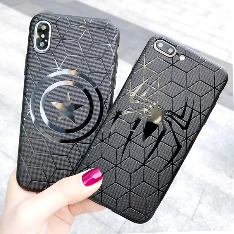 Various models of cool Marvel silicone mobile phone case, anti-fall