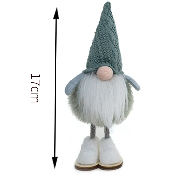 Latest Personalised Handmade 17cm Standing Santa Claus Toys Ornaments Nordic Plush Christmas Tree Angel Doll Decor