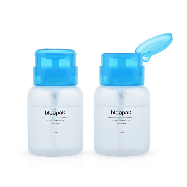 Plastic pet 120ml 150ml 200ml 300ml makeup nail polish remover pump dispenser bottle