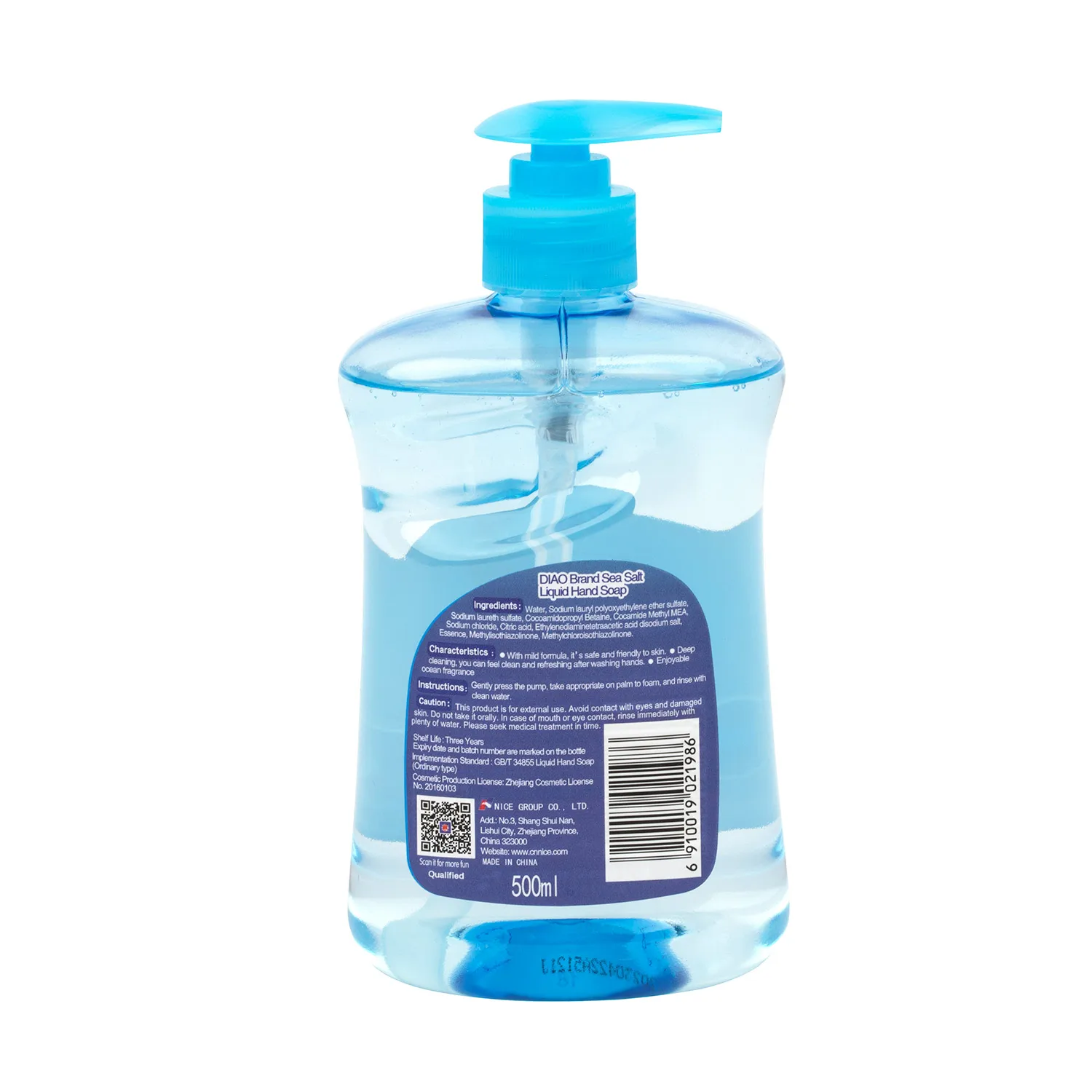 500ML DIAO Brand Sea Salt Liquid Hand Soap