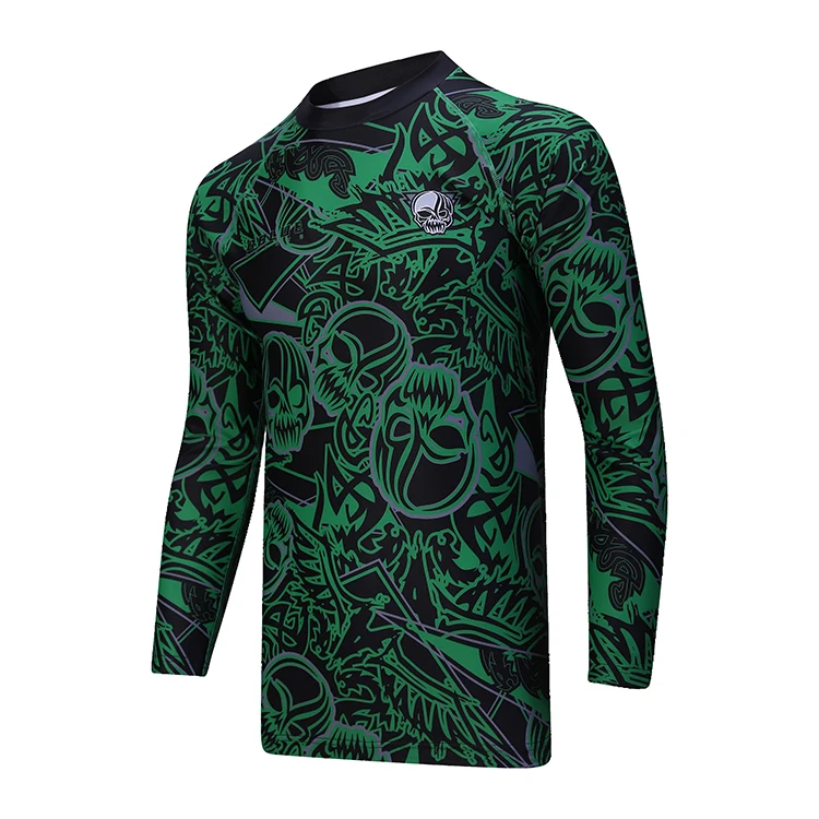 Изготовленный на заказ логотип высокого качества MMA Rash Guard от производителя оптом простой Jiu Jitsu напечатанный длинный рукав Bjj Rashguard для мужчин