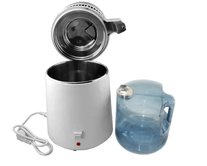 Water Distiller Portable Electric Distilled Water Machine Stainless Steel Plastic Container Water Distiller For Dental Clinic