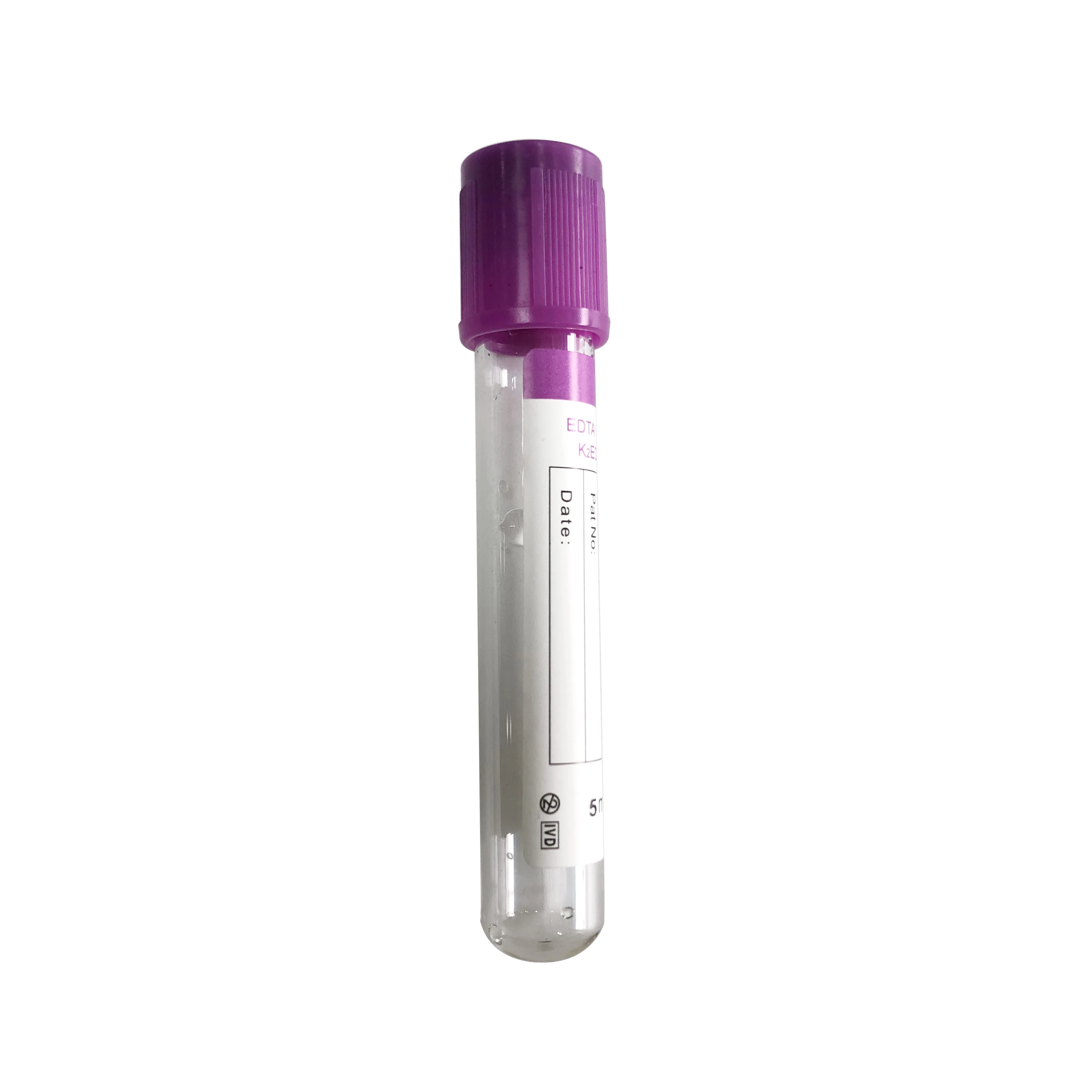 Lab Hospital Medical No Additive Disposable k2 k3 Pet Or Glass 13*75mm Vacutainer Vacuum Blood Collection Tube