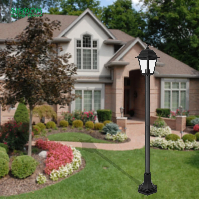 P4101 4pcs Glasses  Energy Saving Induction Lamps BULB Outdoor Classic Garden Light Ip44 Street Lamp Street Pole Light Lawn Lamp