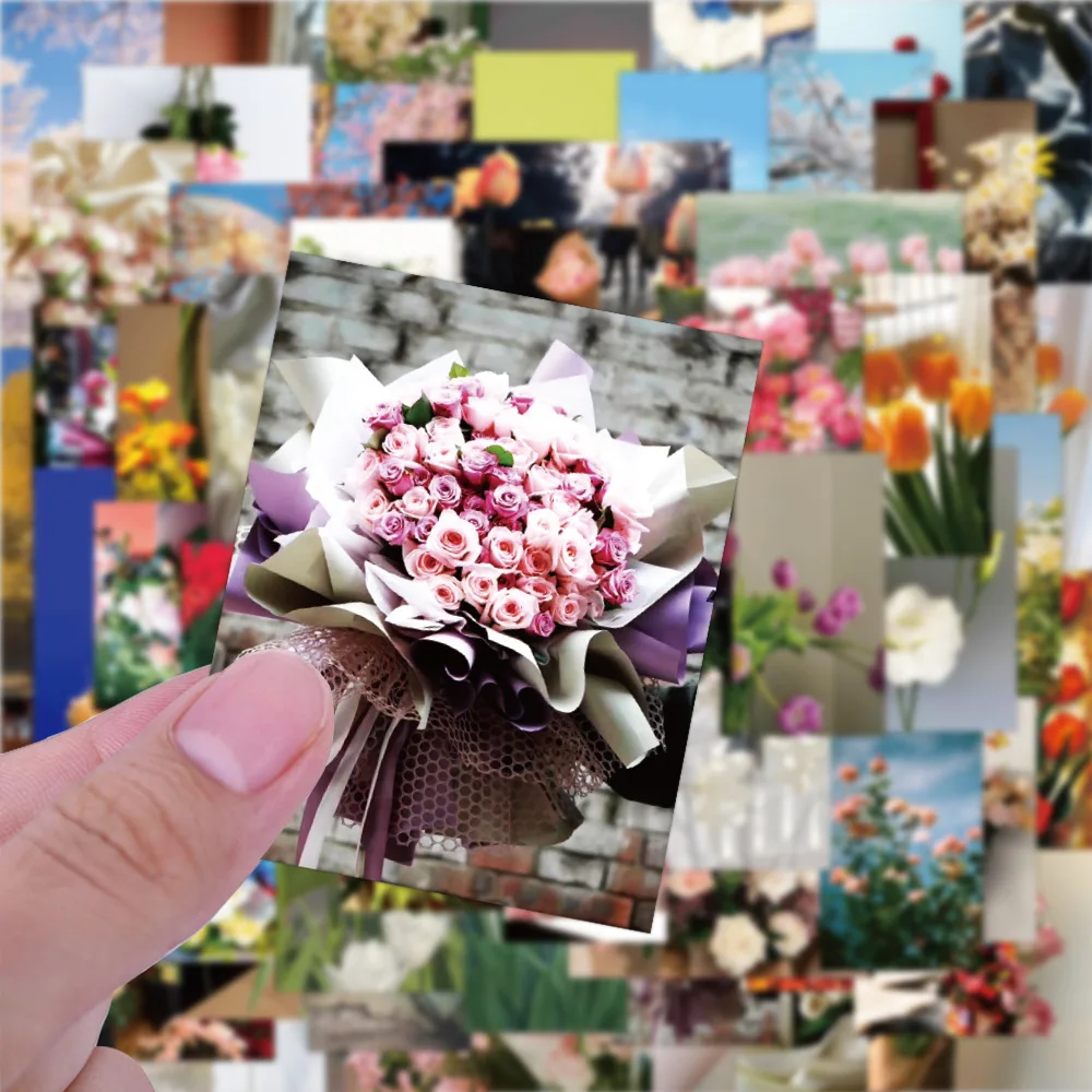 60pcs Cute flower vsco Girl Stickers aesthetic Waterproof Stickers for Luggage Guitar Laptop Graffiti Sticker Decals Bike Helmet