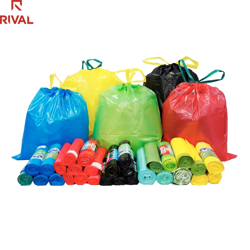 Heavy duty top quality 120 liter biodegradable disposable garbage trash refuse rubbish bags bin liners for wholesale