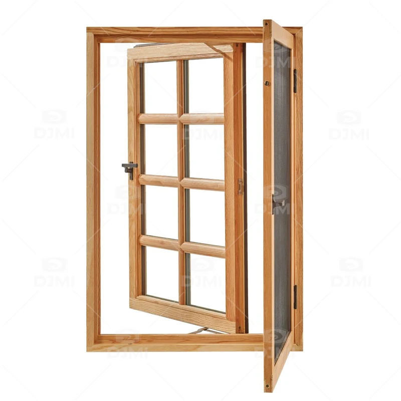 Modern popular style solid wood Windows high quality wooden frame glass Windows