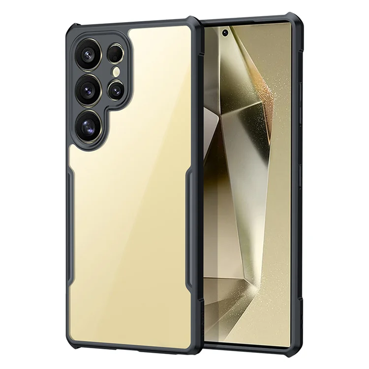 Высококачественный 4 угла анти-падение черный ТПУ бампер прозрачный акриловый жесткий чехол для телефона Samsung Galaxy S25 Ultra Plus