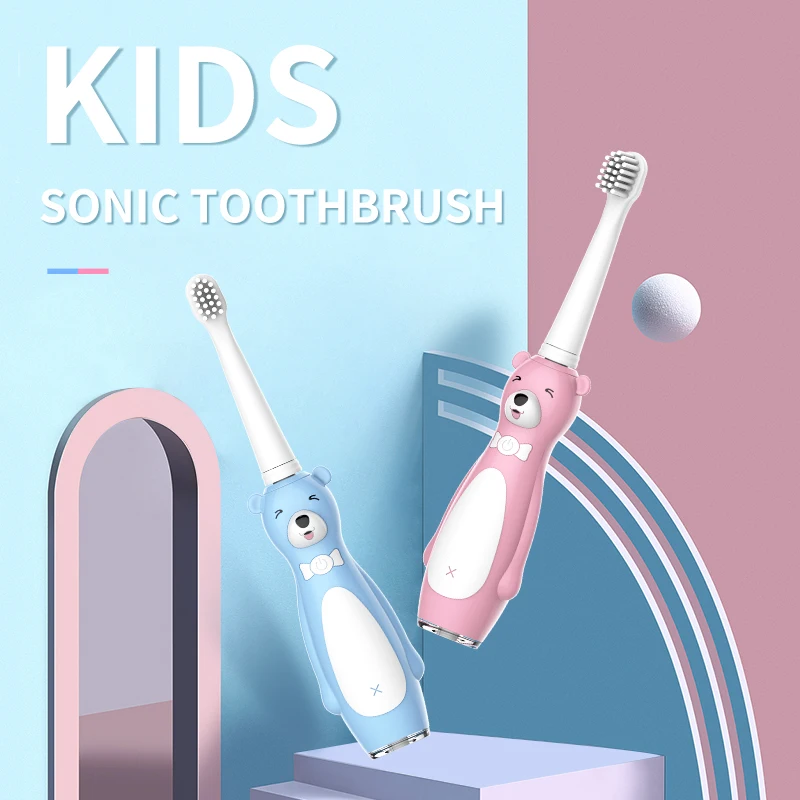Seago SG-2008 OEM Kids Cartoon New Arrival Waterproof Automatic Rechargeable Silicone Children Sonic Electric Toothbrush