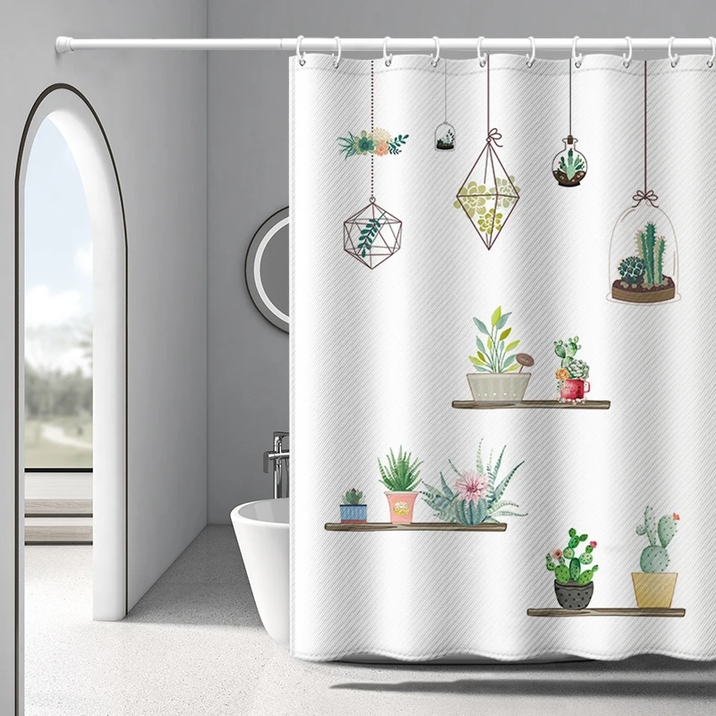 Mildew Blue Extra Long Shower Curtain Liner Clear Custom Hookless Shower Curtains