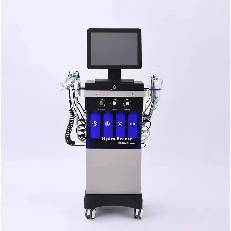 New 14 IN1 Aesthetic medicine hydro facial hidro facial jet peel facial machine hydra beauty machine
