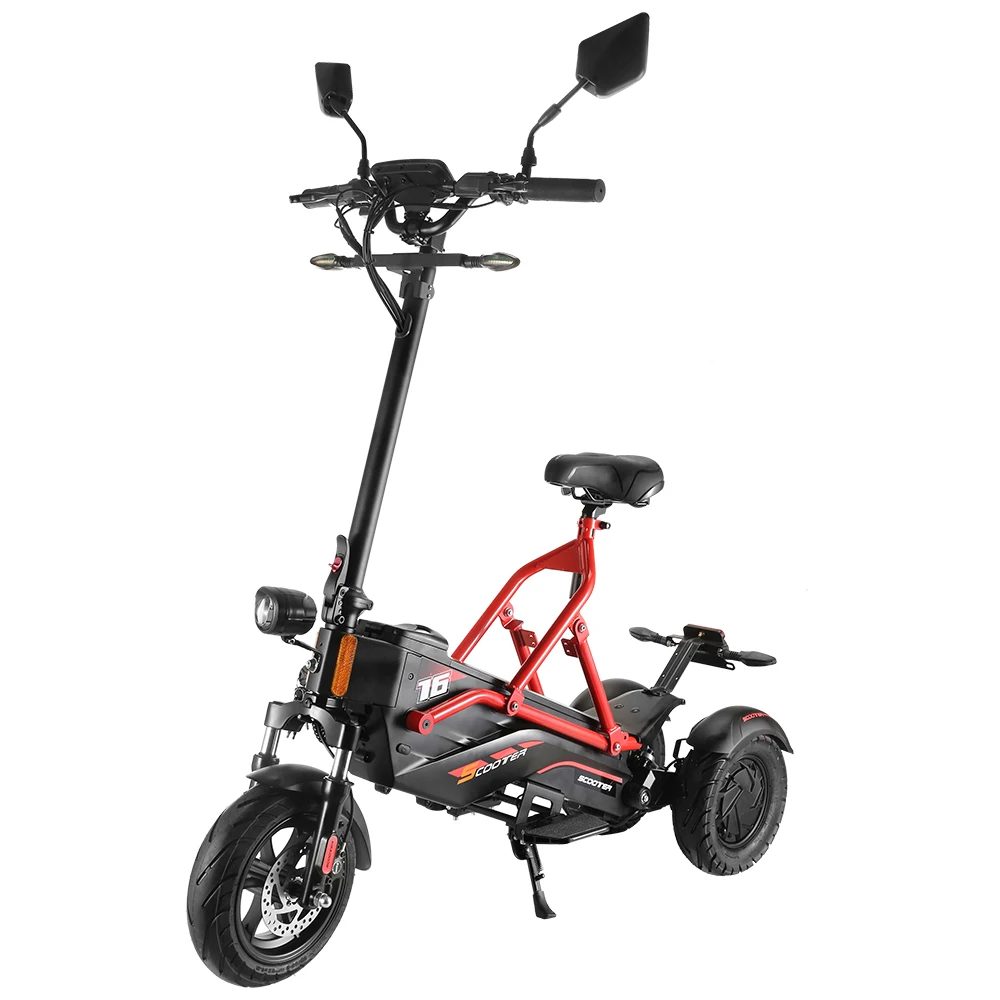 Folding Smart  cargo electric scooter 1600w three wheel motorcycle Portable Ultra Light Mobility Scooter  With Seat For adult